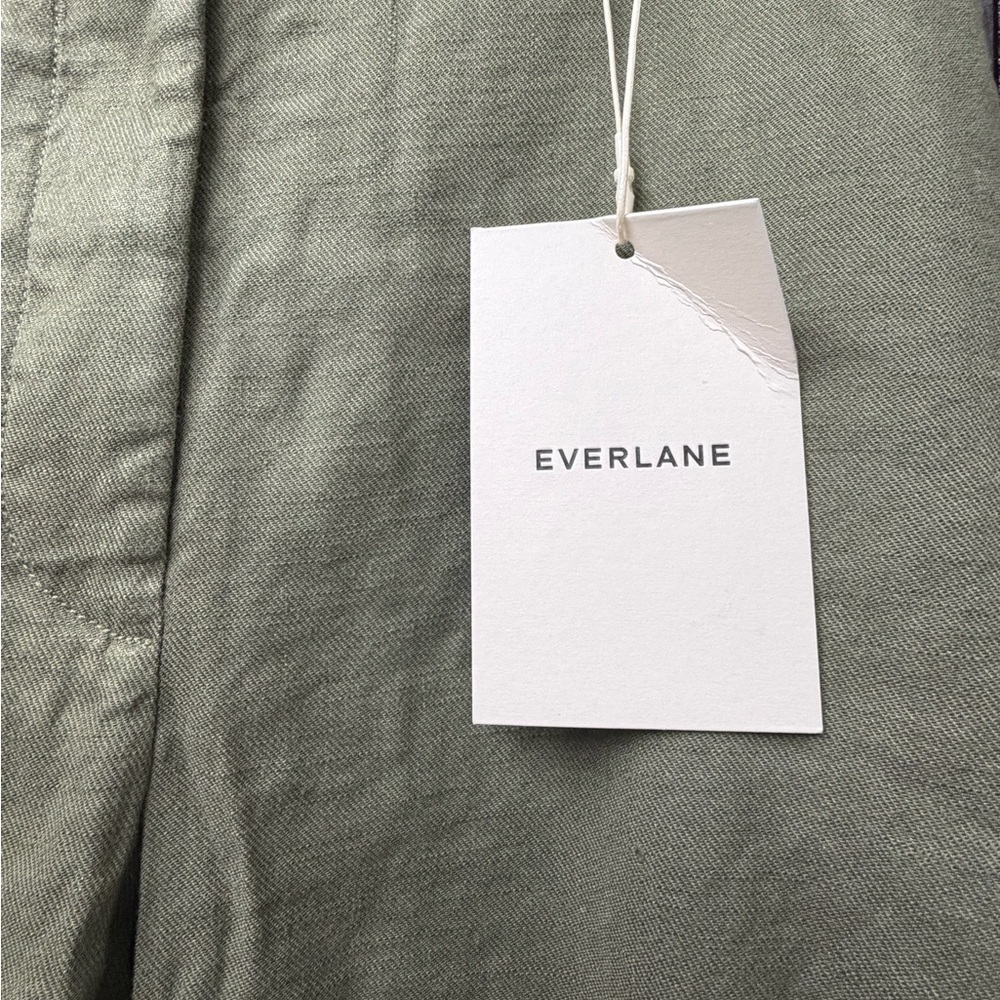 Everlane Wide-Leg Linen-Blend Pants in Lichen Green NWT Size 2 - Picture 6 of 6